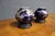 Pair of Japanese Cobalt Blue Porcelain Vases With Copper Overlay For Sale - Image 9 of 12