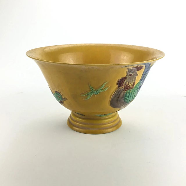 Chinese Antique Chinese Emperor Yellow Bowl For Sale - Image 3 of 10