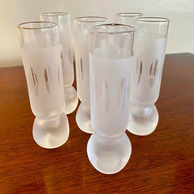 The exact age and origin are unknown because an identical set has not been located. Set of six hand-blown Scandinavian...