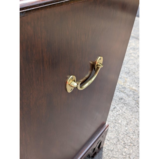 Vintage Georgian Style Burl Walnut Chest of Drawers For Sale - Image 13 of 15