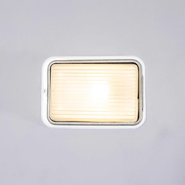 Glass French Train Wall or Ceiling Lamp, 1940s For Sale - Image 7 of 18