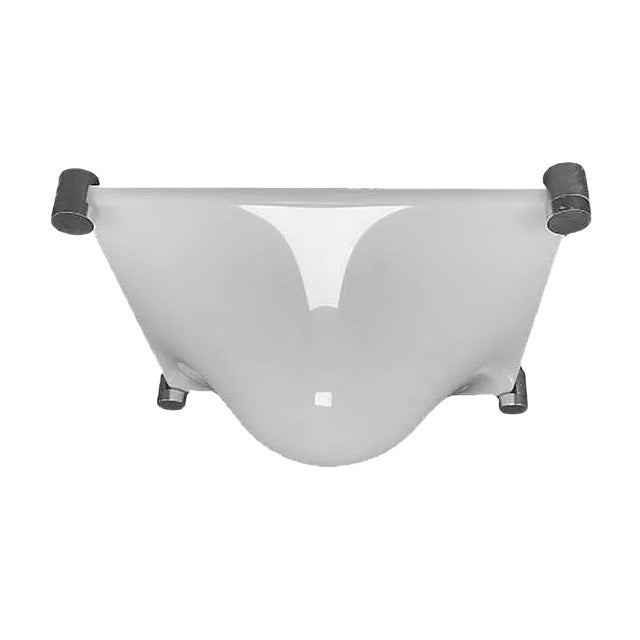 Italian White Acrylic Glass Ceiling or Wall Light from Martinelli Luce, 1960s For Sale