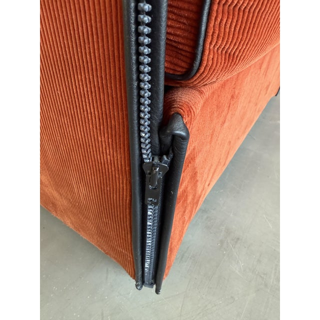 Metal Vintage Italian Landeau Corduroy 9-Pieces Modular Sofa by Mario Bellini for Cassina, 1970s For Sale - Image 7 of 18