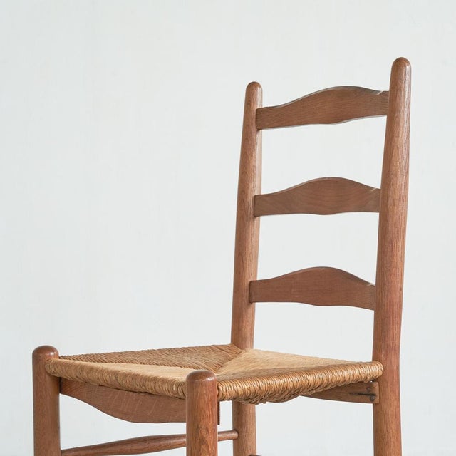 Mid-Century Oak and Rush Chairs, 1950s, Set of 6 For Sale - Image 6 of 13