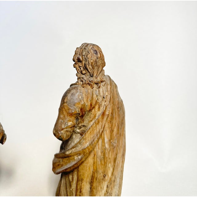 Wood Mary, John, Attendant Figures, German, 17th Century, Carved Wood For Sale - Image 7 of 10