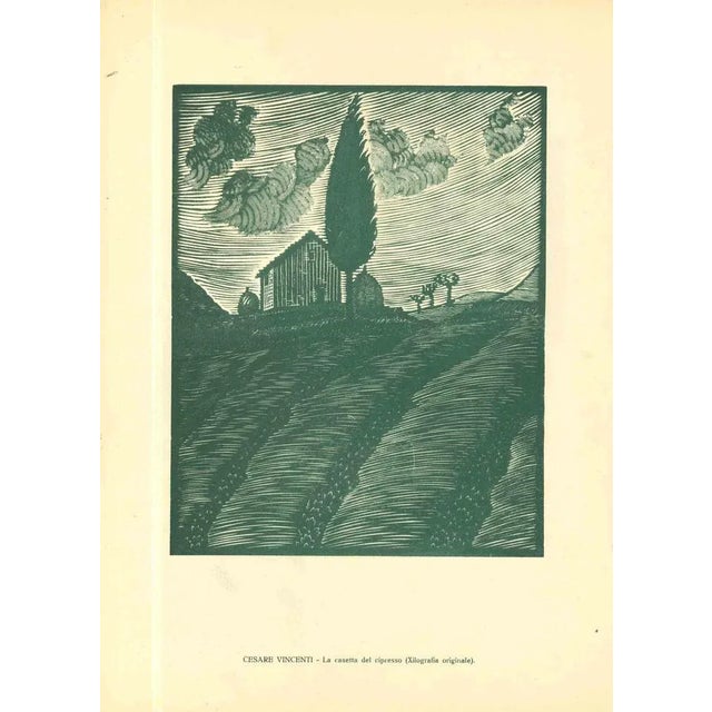 La Casetta del Cipresso (translated "House by the Cypress")is an original woodcut print realized by Cesare Vincenti in the...