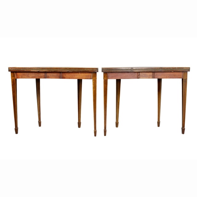 George III Amboyna and Paint Decorated Games Tables - a Pair For Sale - Image 12 of 13