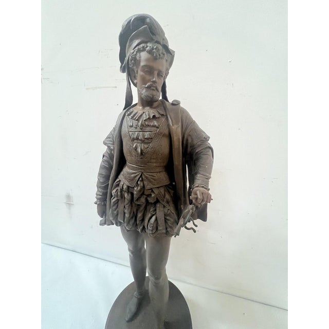 Group in Patinated Spelter by G. Pilon, 20th Century For Sale - Image 9 of 13