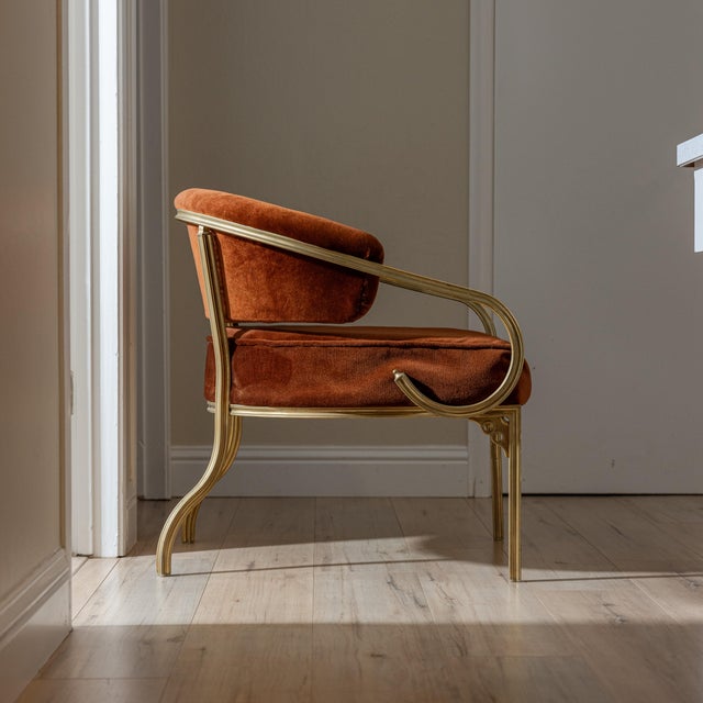 Mid-Century Modern Mid-Century John Van Koert Troy Sunshade Cymbal Gold Aluminum Lounge Armchair, Attributed For Sale - Image 3 of 17