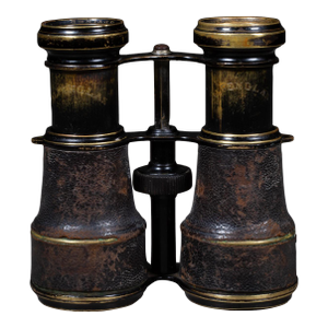 19th C. Leather Wrapped German Alpenglas Binoculars