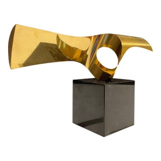 Late 20th Century Abstract Modern Bronze Sculpture by Roy Gussow For Sale