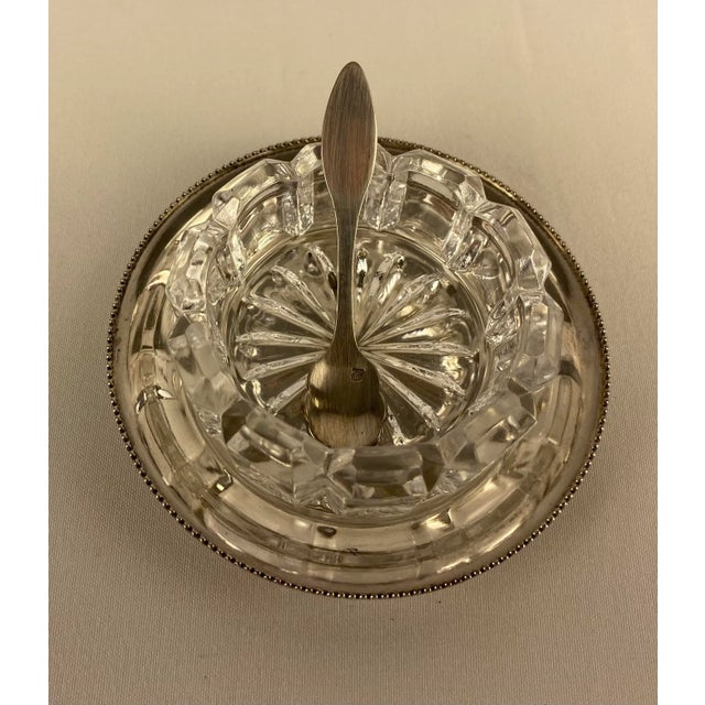 Art Deco Style Crystal Salt and Pepper Serving Dishes by Saglier France For Sale - Image 4 of 10