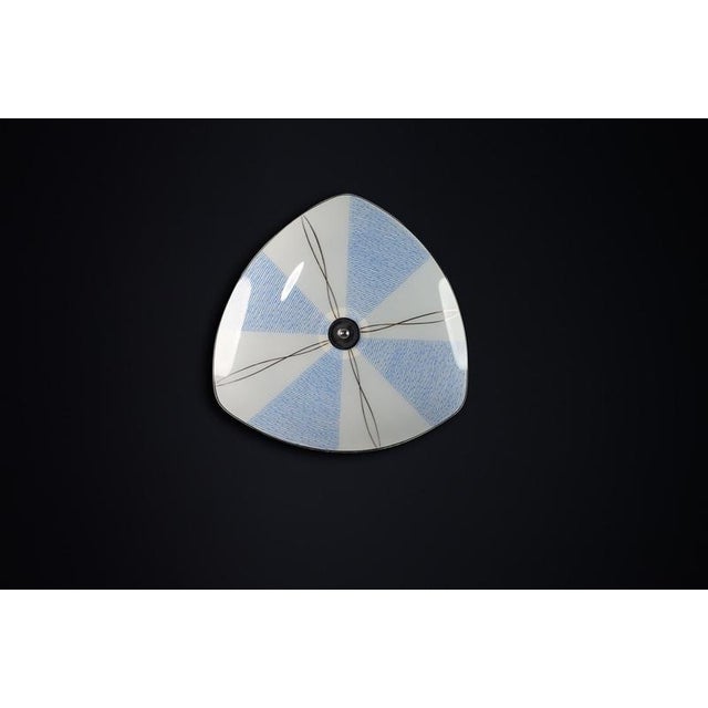 Gold Mid-Century Glass Hanging Wall Light No55, 1958 For Sale - Image 8 of 8