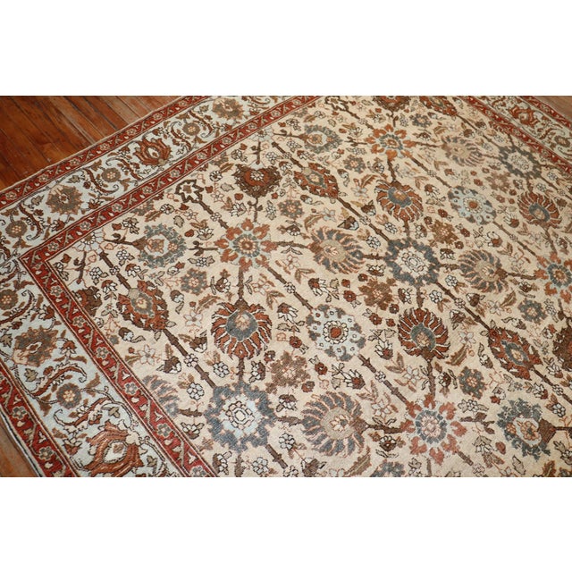 Brown Antique Decorative Tabriz Rug Rug - 8'5" x 10'6" For Sale - Image 8 of 8