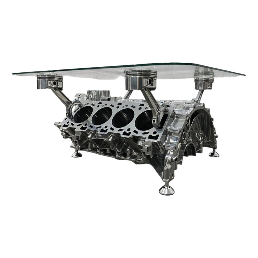 Jaguar V8 Engine Block Coffee Table | Chairish