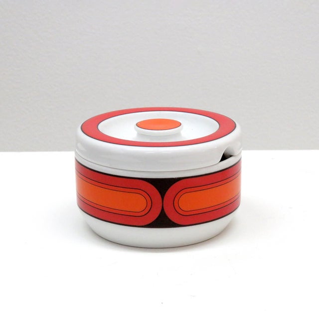 Red Ceramic Set Form 3000 ‘Sicilia’ by Arzberg, 1970 For Sale - Image 8 of 10