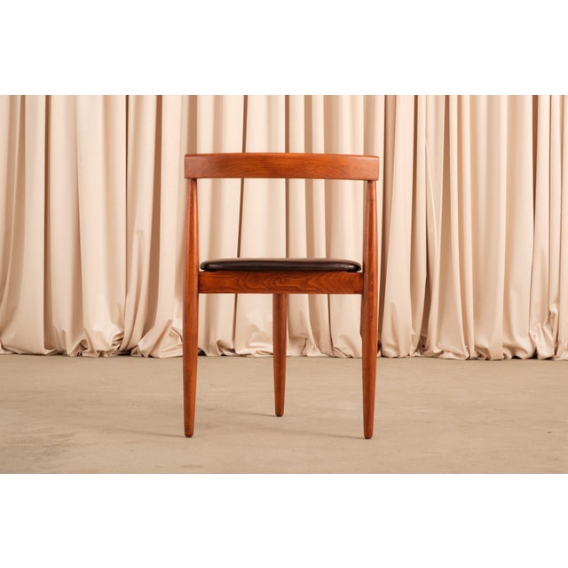 Mid-Century Modern Pair of Vintage Danish Roundette Style Dining Chairs in the Manner of Hans Olsen For Sale - Image 3 of 16