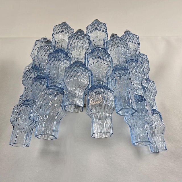 Glass 1990s Blue Murano Glass Sconces - a Pair For Sale - Image 7 of 12