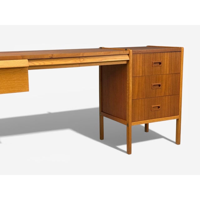 Wood Bertil Fridhagen, Swedish Modern, Writing Desk or Vanity, Teak, Sweden, 1960s For Sale - Image 7 of 12