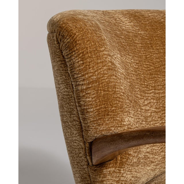 1940s Mid-Century Modern Yellow Wood Pair of Club Chairs For Sale In Greensboro - Image 6 of 12