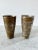 Indian Antique Indian Etched Brass Lassi Cups or Bud Vases, a Pair For Sale - Image 3 of 14