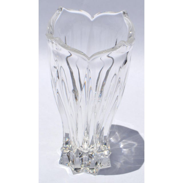 1970s Art Deco Style Waterford Heavy Crystal Tulip Vase Star Base For Sale - Image 13 of 13
