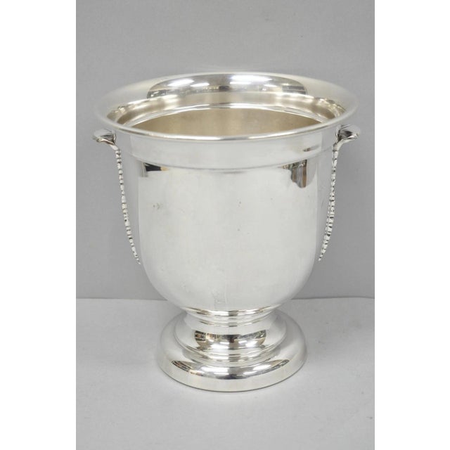 Mid 20th Century Vintage Sheffield English Regency Silver Plated Champagne Chiller Ice Bucket For Sale - Image 5 of 17