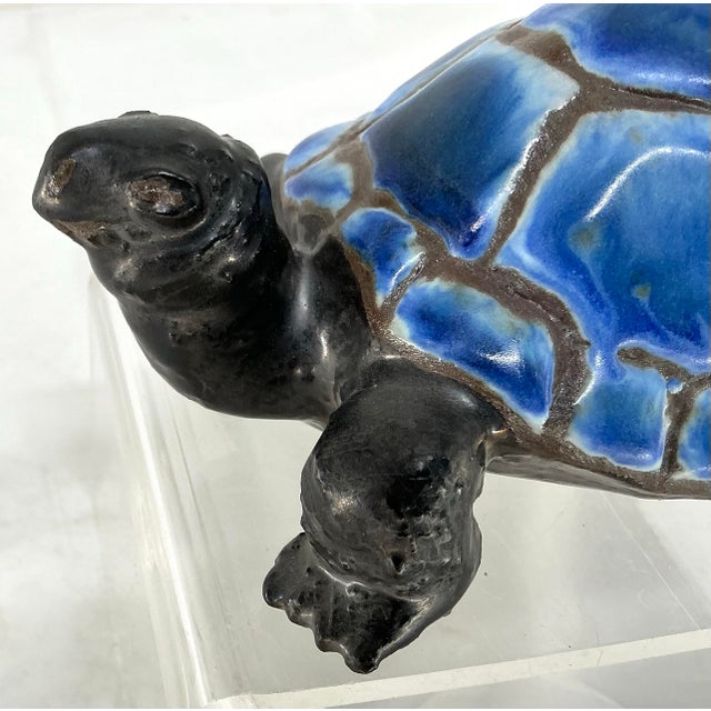Blue Vintage Ceramic Turtle Figurine by Anderson Design Studio For Sale - Image 8 of 12