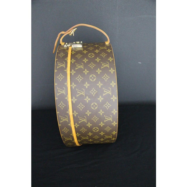 Brown Round Monogram Canvas Hat Box by Louis Vuitton, 1980s For Sale - Image 8 of 17