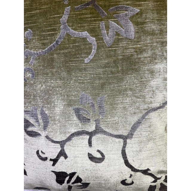 Pair of Stenciled Nomi Velvet Pillows For Sale - Image 4 of 6
