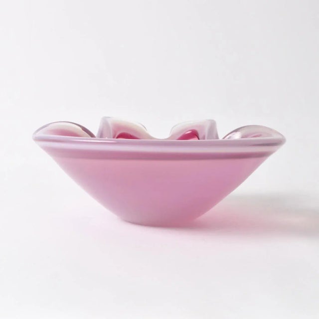 Vintage Murano Pink Alabastro Glass Bowl from Seguso, 1960s For Sale - Image 7 of 11