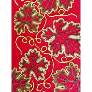 Large Antique Embroidered Textile Wall Hanging — Possibly Portuguese For Sale
