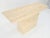 Italian Mid Century Modern Single Pedestal Travertine Console Sofa Table MINT For Sale - Image 13 of 14