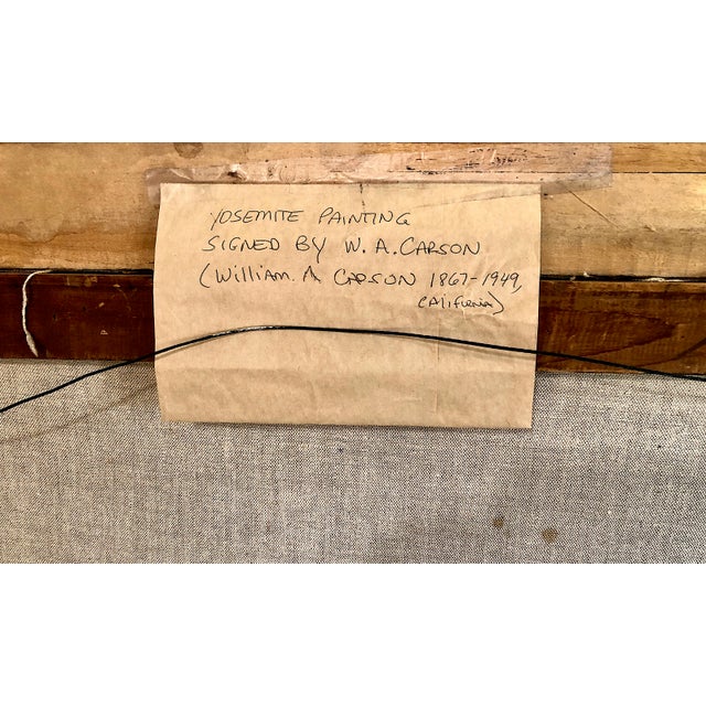 Early 20th-Century Luminist Painting of Yosemite, Attributed to W. A. Carson For Sale - Image 9 of 11