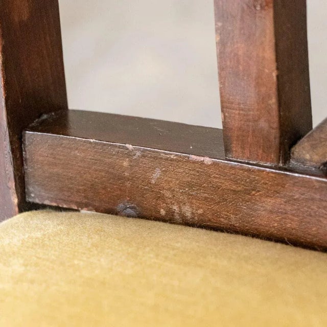 Yellow 1940s Pair of French Wood Armchairs For Sale - Image 8 of 11