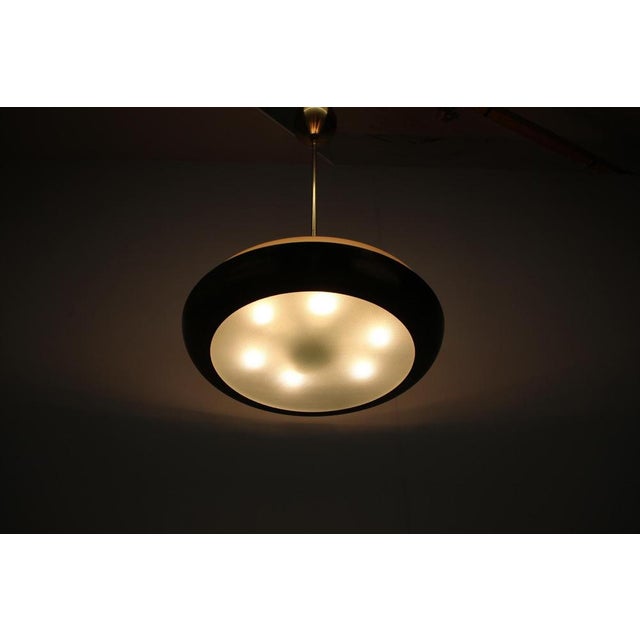 Art Deco UFO Pendant Light by Josef Hůrka for Napako, 1930s For Sale - Image 15 of 18