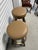 Pair of Swivel Bar Stools With Beige Leather Seats by Mikhail Darafeev, 20th Century For Sale - Image 4 of 6