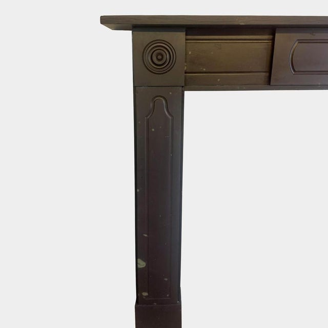 Early 19th Century ntique Regency Irish Bangor Slate Fireplace Mantel, 1810 For Sale - Image 5 of 10