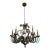 John-Richard Eight Light Antique Bronze Mirrored Chandelier For Sale