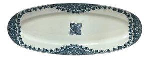 Antique French Faience Blue and White Fish Platter Longwy, Circa 1900