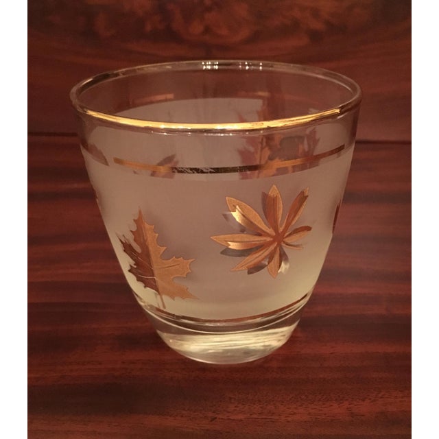 Vintage Libbey Gold Leaf and Frosted Glasses Set of 6 Chairish