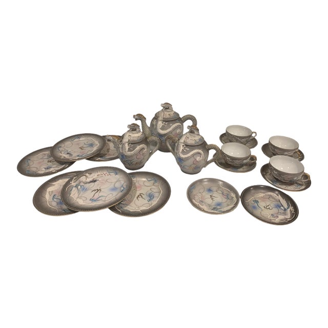 Moriage Dragon Ware Tea Set, 18 Pieces For Sale