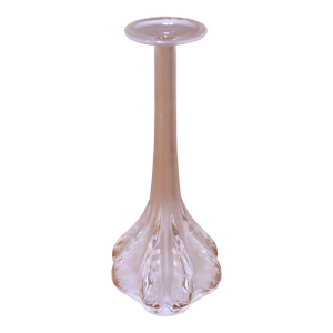 Vintage French Frosted Crystal Soliflore Vase by Marie-Claude Lalique