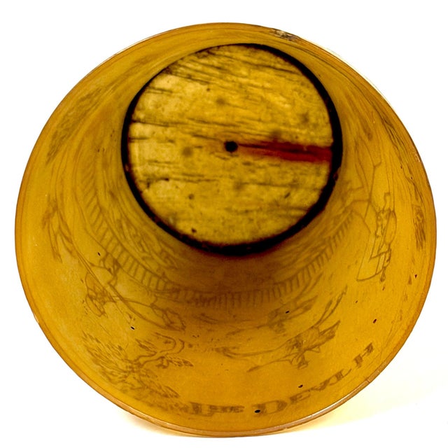 Rare Georgian Hand-Engraved Sporting Cow Horn Beaker "The Death" of the Fox Hunt For Sale In West Palm - Image 6 of 18