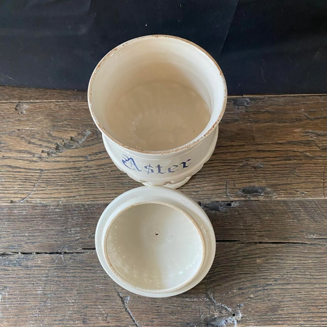 Antique Italian Apothecary Jar Venetian Aster Porcelain Urn Large For Sale In Portland, ME - Image 6 of 10