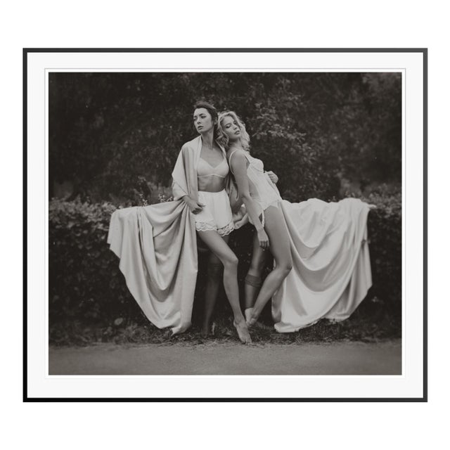 Dasha and Mari 'English Tea' Limited Edition Print Framed in Black For Sale