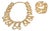 Vintage Gold Plated Sculptural Abstract Collar Necklace and Cuff Bracelet Set, Pair Of For Sale