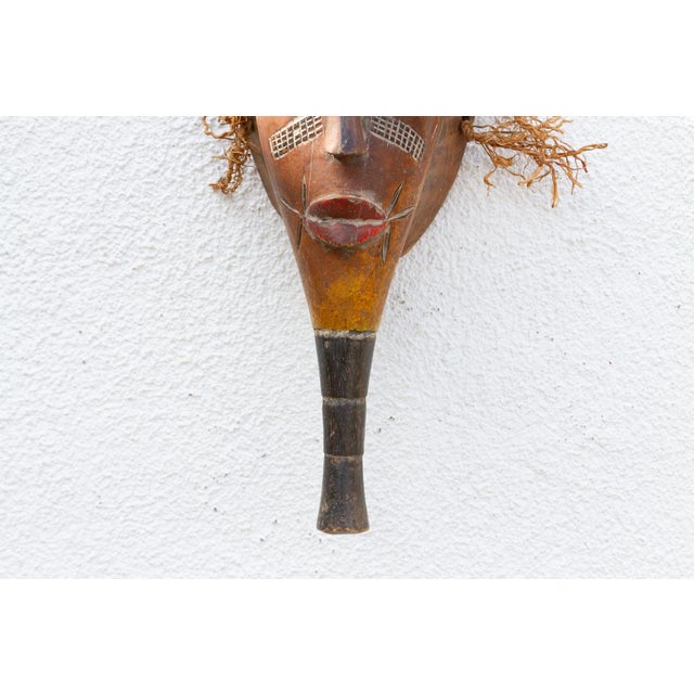 Wood Elongated Spirit of the Dance Baule Mask For Sale - Image 7 of 9