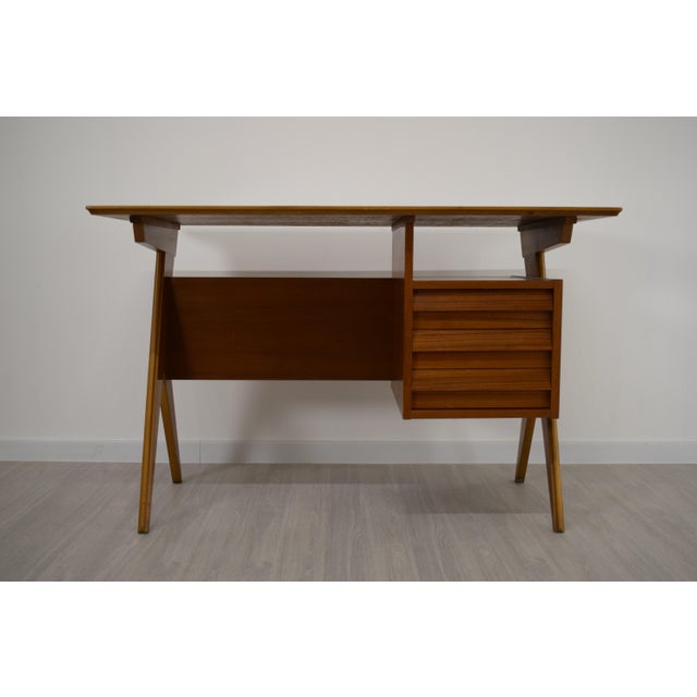 Wooden Writing Desk, Italy, 1960s For Sale - Image 15 of 15