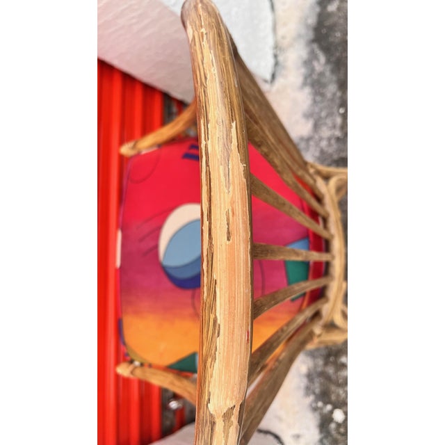 1980s Willow & Reed Chair With Ottoman For Sale - Image 9 of 11